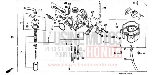 CARBURATEUR CA125W de 1998